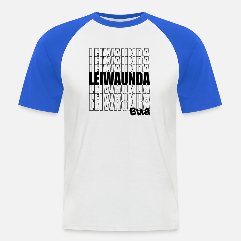Leiwaunda Bua - großartiger, toller Junge, Bub - Männer Baseball-T-Shirt - Weiß/Royalblau