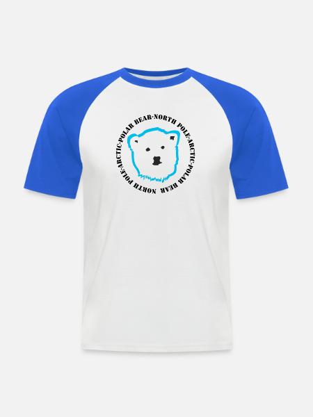 Eisbär 4 - Männer Baseball-T-Shirt - Weiß/Royalblau