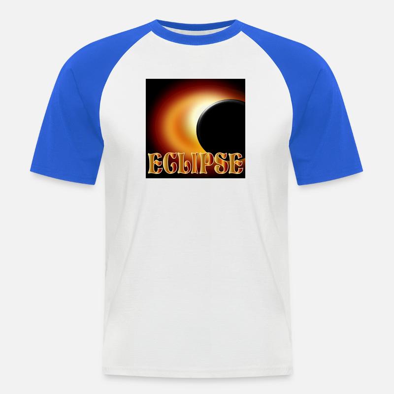 SOLAR ECLIPSE ECLIPSE ASTRONOMY - Men's Baseball T-Shirt - white/royal blue