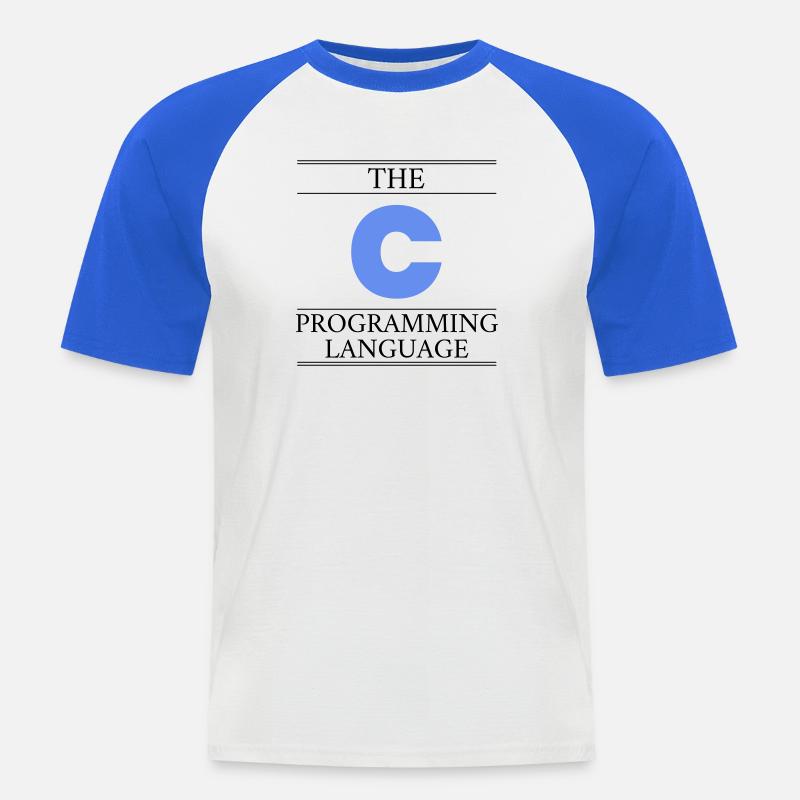 Le langage de programmation C - T-shirt baseball manches courtes Homme - blanc/bleu royal
