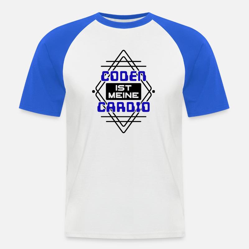 Softwareentwickler Developer Cooler Spruch Coden - Männer Baseball-T-Shirt - Weiß/Royalblau