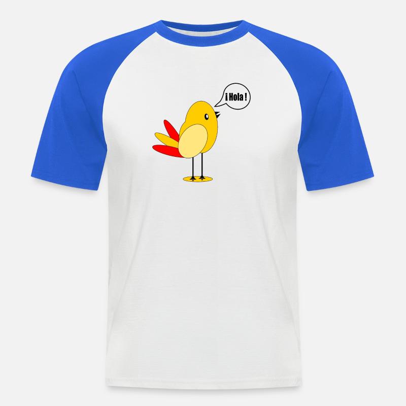 SPANIEN LÄNDERFAHNE SPANISCH VOGEL - Männer Baseball-T-Shirt - Weiß/Royalblau