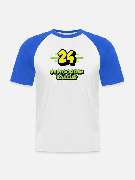 Complaining Périgordin - Men's Baseball T-Shirt - white/royal blue
