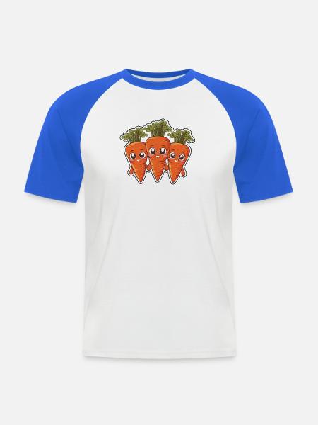 Karla, Kalle and Kim – The Carrot Friends - Men's Baseball T-Shirt - white/royal blue