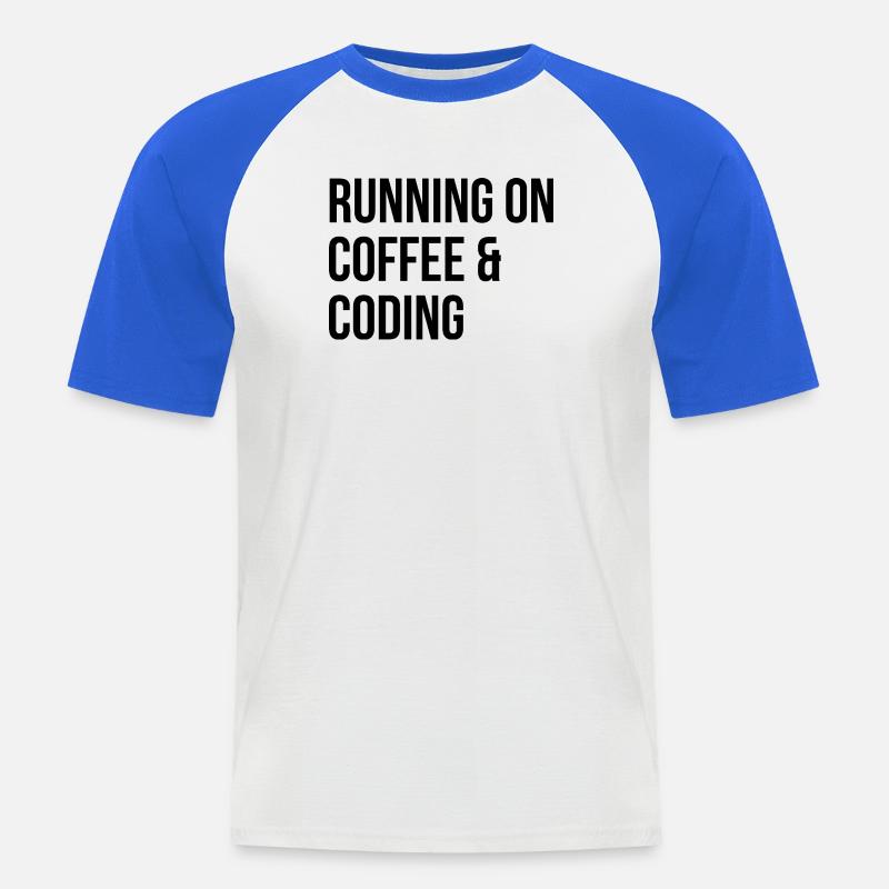 Codierung Codierung Codierung - Männer Baseball-T-Shirt - Weiß/Royalblau