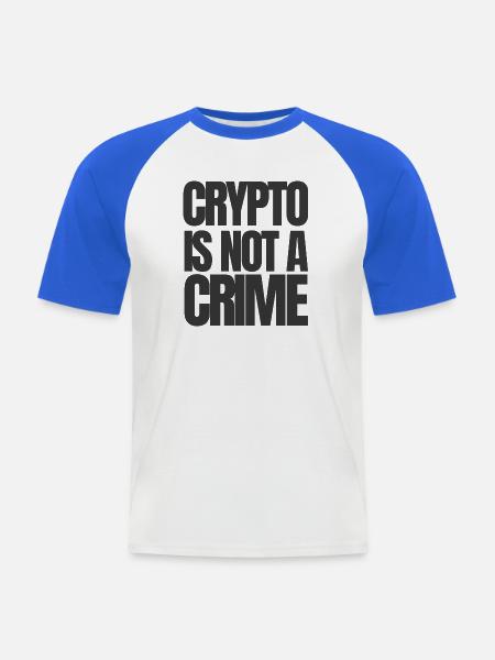 Crypto Is Not A Crime - Männer Baseball-T-Shirt - Weiß/Royalblau