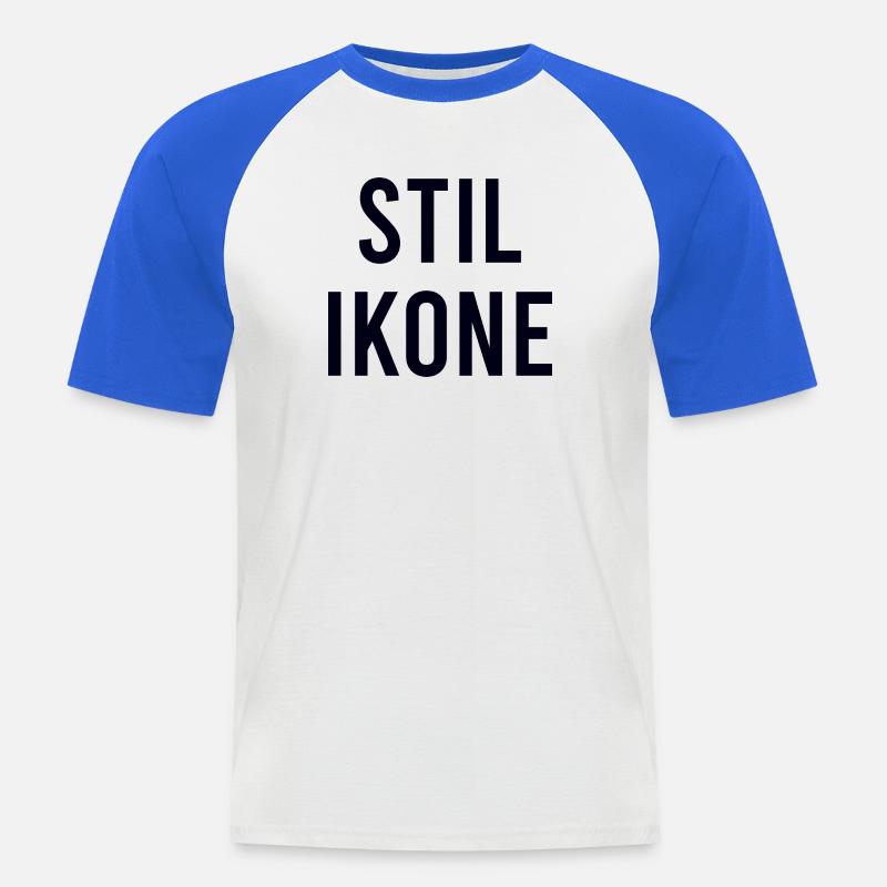 STYLE ICON - Men's Baseball T-Shirt - white/royal blue