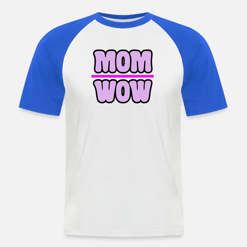 Mama - Männer Baseball-T-Shirt - Weiß/Royalblau