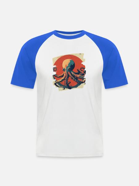 Octopus Octopus - Men's Baseball T-Shirt - white/royal blue