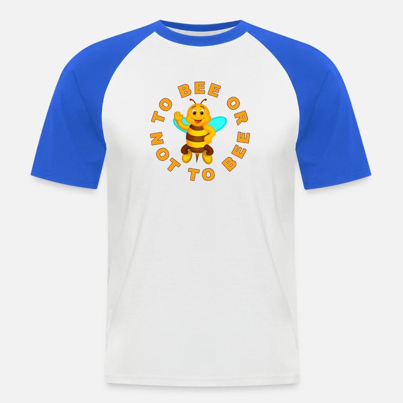 Biene oder nicht Biene - Männer Baseball-T-Shirt - Weiß/Royalblau