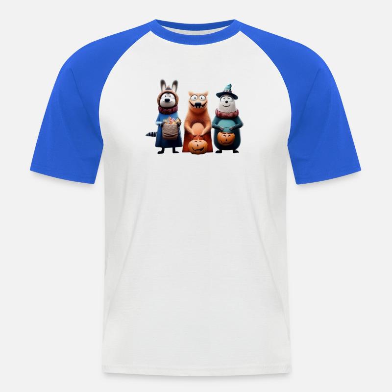 Halloween Squad – Süßes oder Saures Wooligans - Männer Baseball-T-Shirt - Weiß/Royalblau