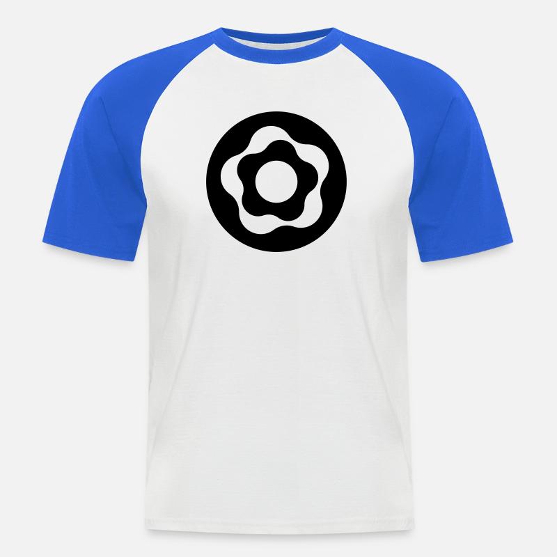 Doughnut - Men's Baseball T-Shirt - white/royal blue