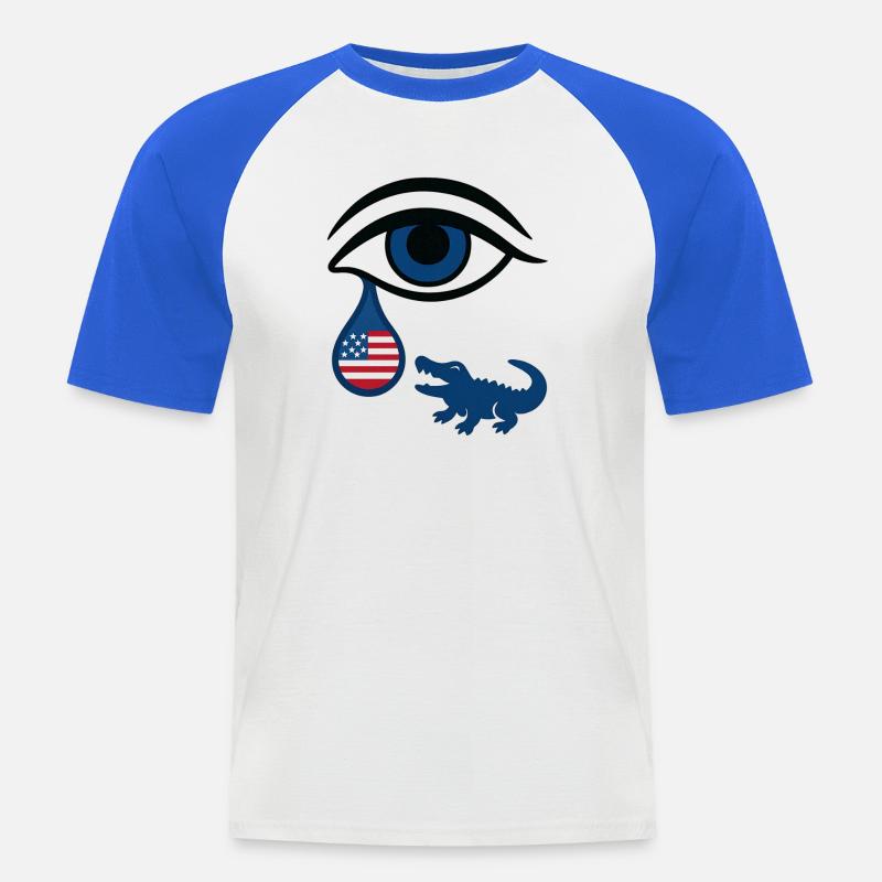 Florida Tear - Men's Baseball T-Shirt - white/royal blue