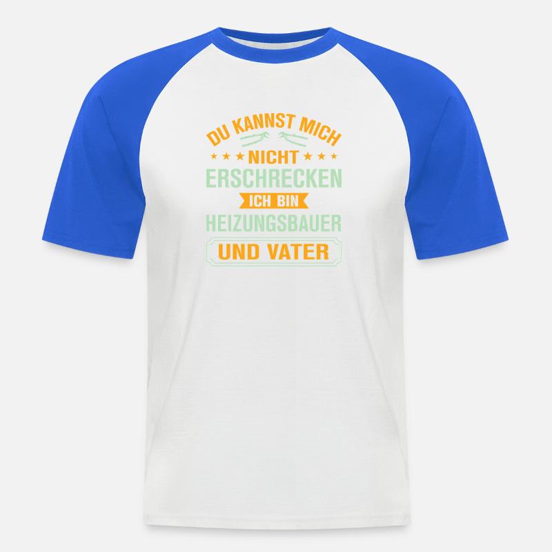 Heating Engineer Heating Construction Plumber Plumber - Men's Baseball T-Shirt - white/royal blue