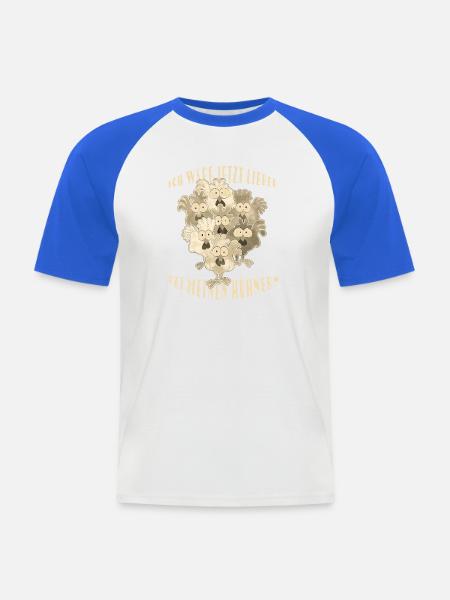 Chickens Saying - Men's Baseball T-Shirt - white/royal blue