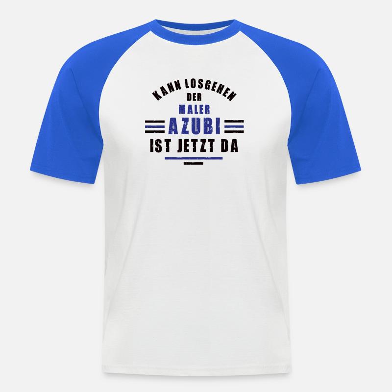 Trainee painter apprenticeship training painter training - Men's Baseball T-Shirt - white/royal blue