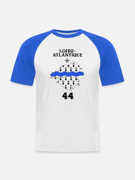 Loire Atlantique 44 - Men's Baseball T-Shirt - white/royal blue