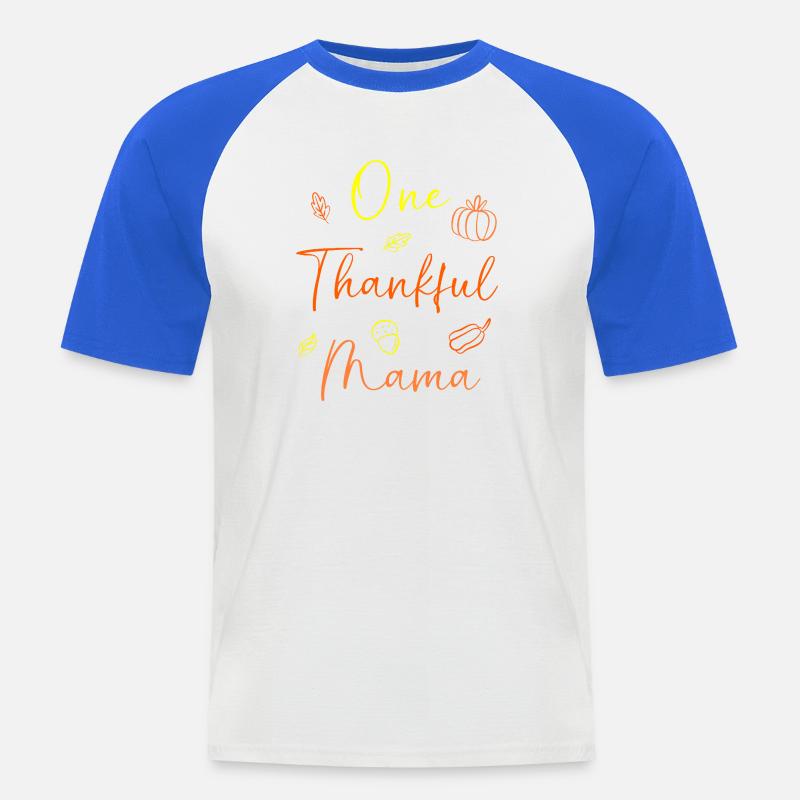 Thanksgiving Mama Mutter Oma Großmutter - Männer Baseball-T-Shirt - Weiß/Royalblau