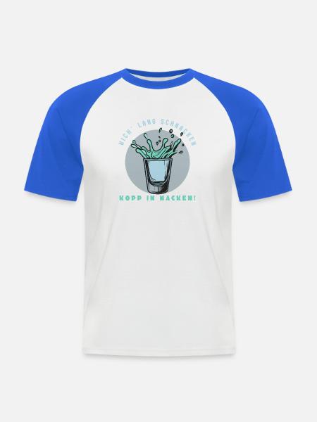 Nordischer Trinkspruch - Männer Baseball-T-Shirt - Weiß/Royalblau