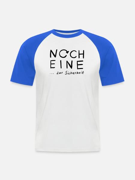 Noch eine...zur Sicherheit - Männer Baseball-T-Shirt - Weiß/Royalblau