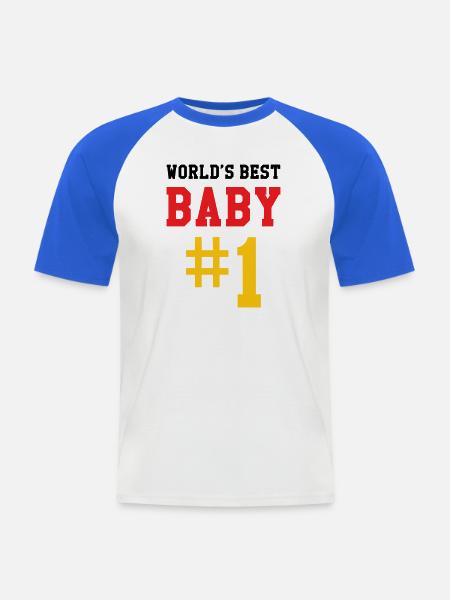 Best Baby - Birth - Child - Men's Baseball T-Shirt - white/royal blue