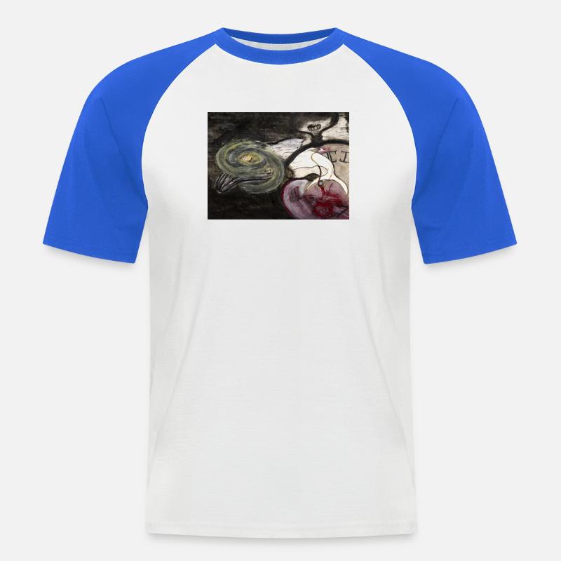 Evolutionary Clock - Men's Baseball T-Shirt - white/royal blue