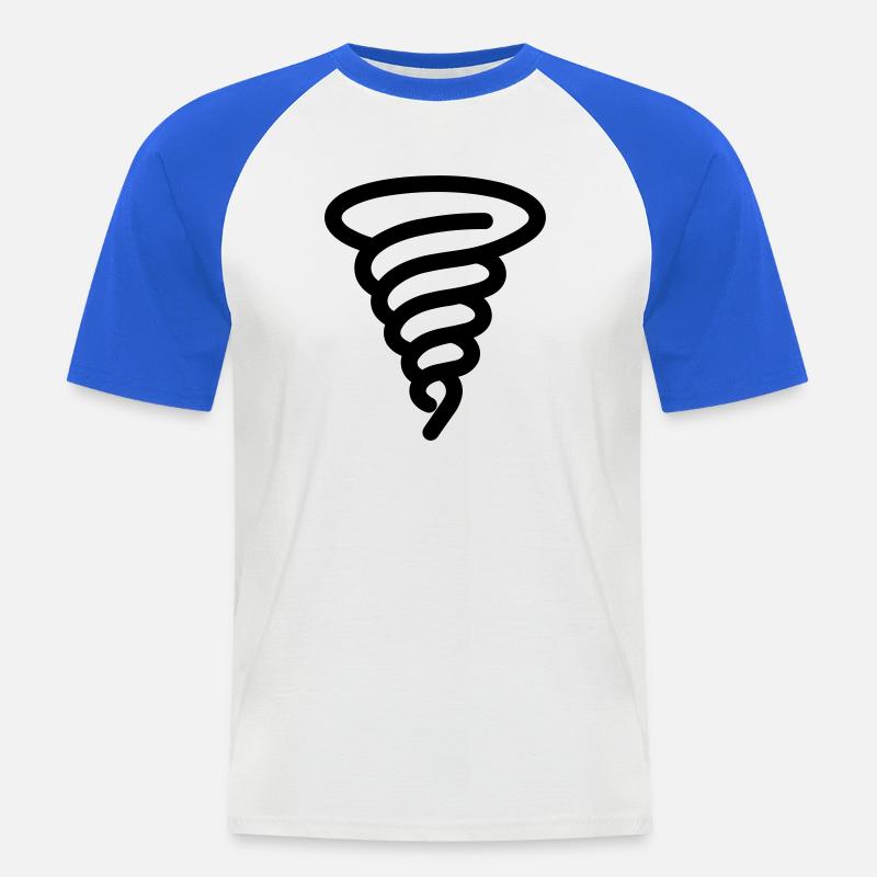 tornado - Men's Baseball T-Shirt - white/royal blue