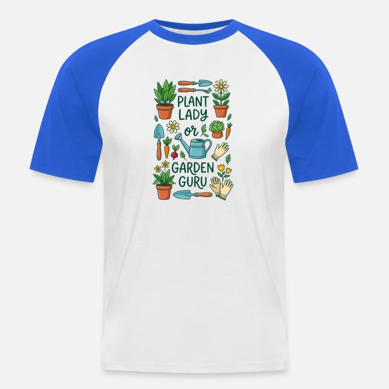 Der Pflanzenliebhaber oder Gartenexperte - Männer Baseball-T-Shirt - Weiß/Royalblau