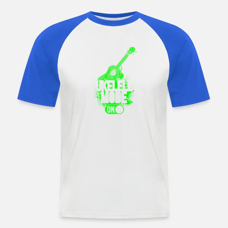 Hawaiian Ukulele Uke Ukulele Mode - Männer Baseball-T-Shirt - Weiß/Royalblau