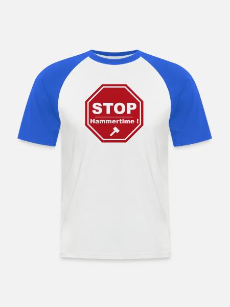 Stop Hammertime - Men's Baseball T-Shirt - white/royal blue
