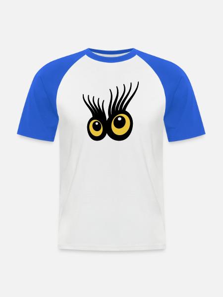 Eyes - Men's Baseball T-Shirt - white/royal blue