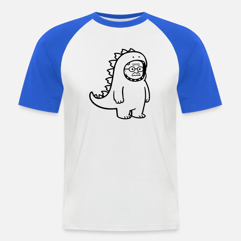 Karnevalmuffel Opa - Männer Baseball-T-Shirt - Weiß/Royalblau