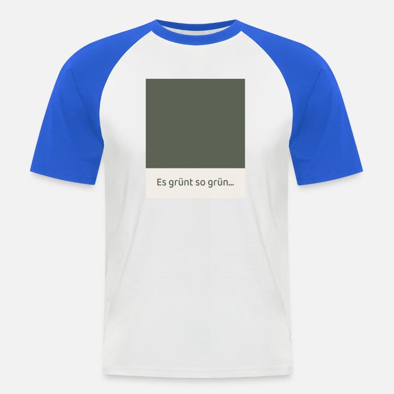 C’est tellement vert – Affiche Modern Fields - T-shirt baseball manches courtes Homme - blanc/bleu royal