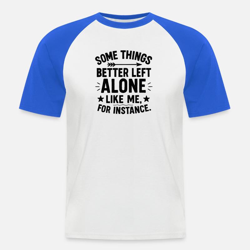 Lustiger Spruch Introvertierte Nerds Geschenkidee - Männer Baseball-T-Shirt - Weiß/Royalblau
