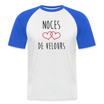 Velvet Wedding 29 Years - Men's Baseball T-Shirt - white/royal blue - Front