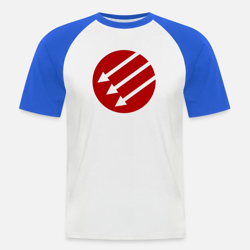 Iron Front / Eiserne Front / Järnfronten - Männer Baseball-T-Shirt - Weiß/Royalblau
