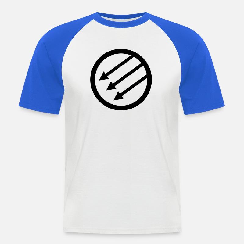 Iron Front / Eiserne Front / Järnfronten - Männer Baseball-T-Shirt - Weiß/Royalblau