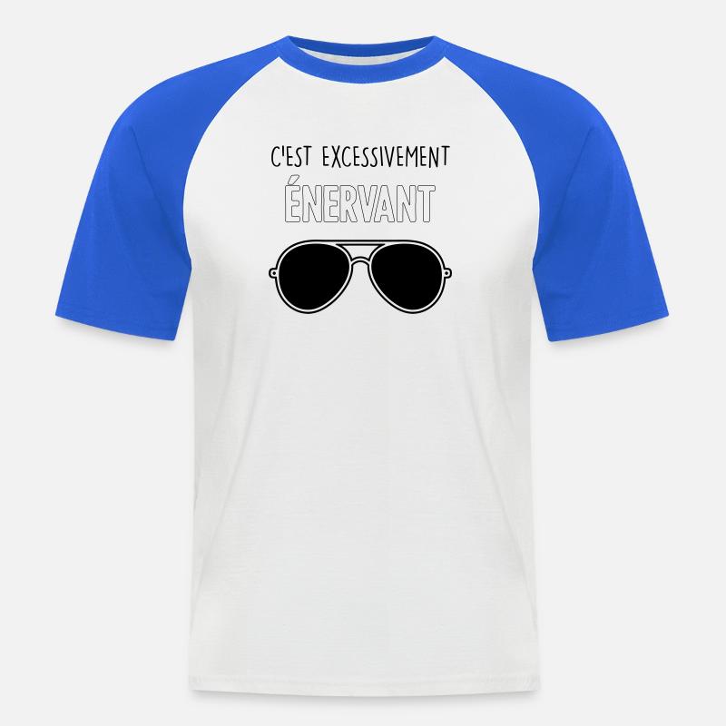 Dikkenek - "It's exceedingly annoying" Aviator - Men's Baseball T-Shirt - white/royal blue