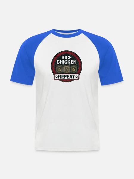 Schnittsaison Bei Reduziertem Kaloriendefizit - Männer Baseball-T-Shirt - Weiß/Royalblau