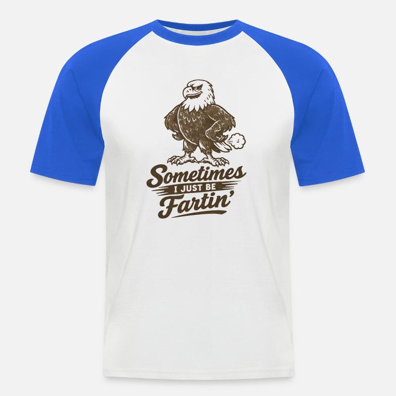 Manchmal furze ich einfach nur. - Männer Baseball-T-Shirt - Weiß/Royalblau