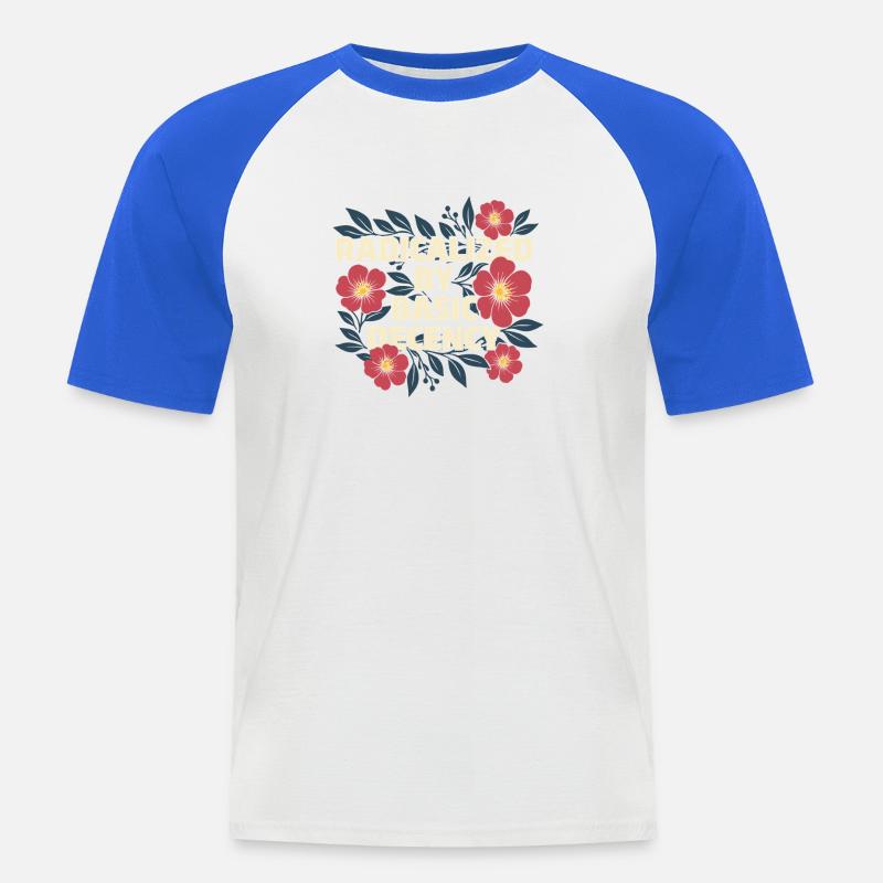 Radicalized Basic Decency Kindness Human Rights - Men's Baseball T-Shirt - white/royal blue