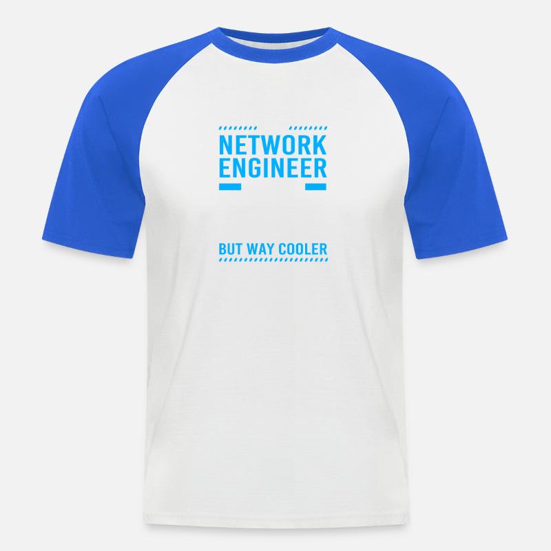 Netzwerk Informatiker Programmierer Admin - Männer Baseball-T-Shirt - Weiß/Royalblau