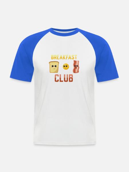The Breakfast Club – Süßes Toast-Ei-Bacon - Männer Baseball-T-Shirt - Weiß/Royalblau