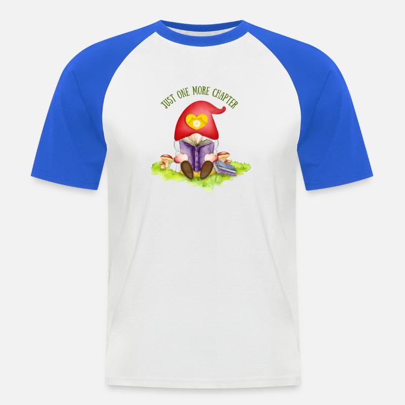 Nur noch ein Kapitel - Männer Baseball-T-Shirt - Weiß/Royalblau