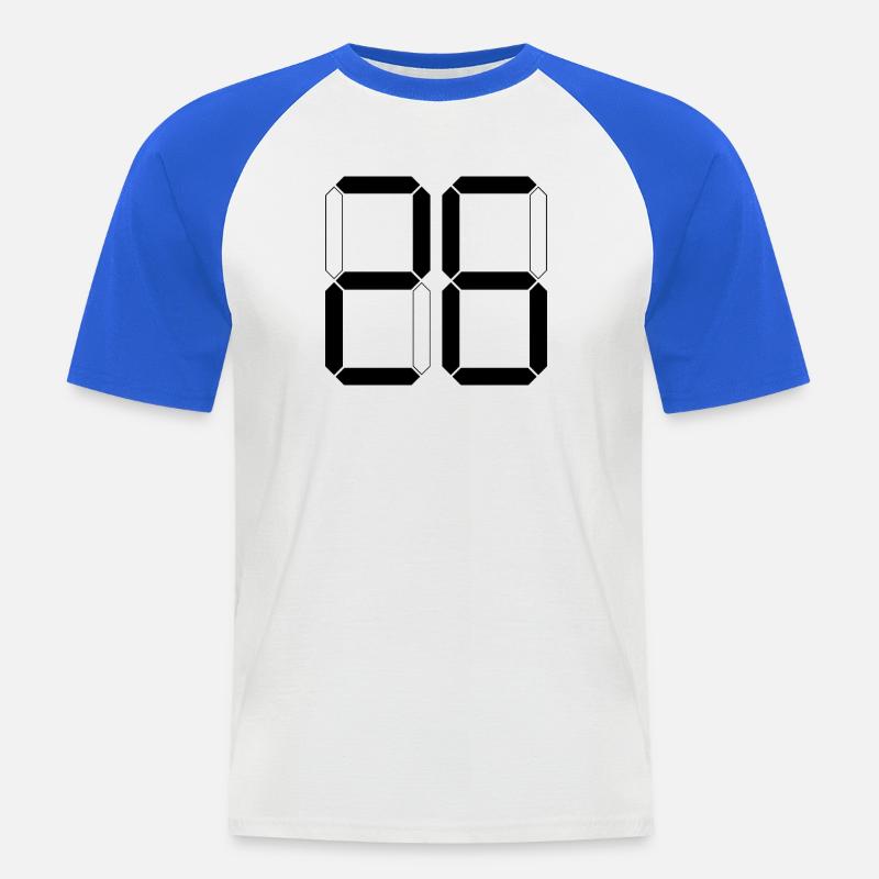 NUMMER 26 Sechsundzwanzig Geschenk Digital - Männer Baseball-T-Shirt - Weiß/Royalblau