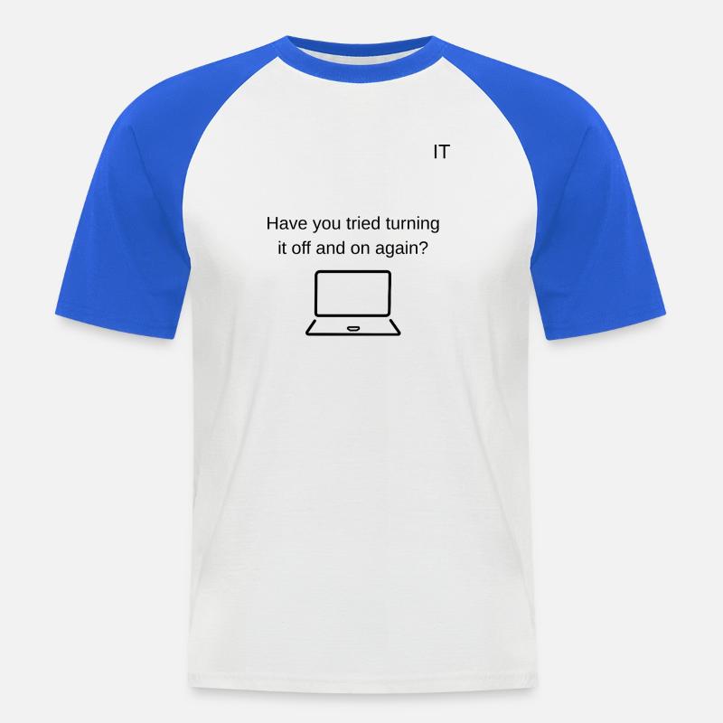 Tech support  - Men's Baseball T-Shirt - white/royal blue