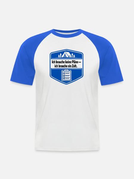 I'm a camper - Men's Baseball T-Shirt - white/royal blue