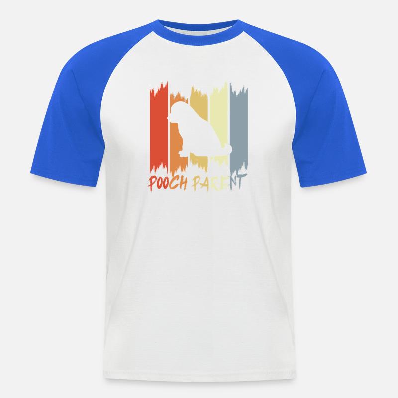 Hundebesitzer - Männer Baseball-T-Shirt - Weiß/Royalblau