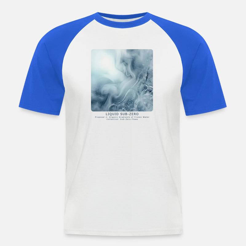 Liquid Sub-Zero - Männer Baseball-T-Shirt - Weiß/Royalblau