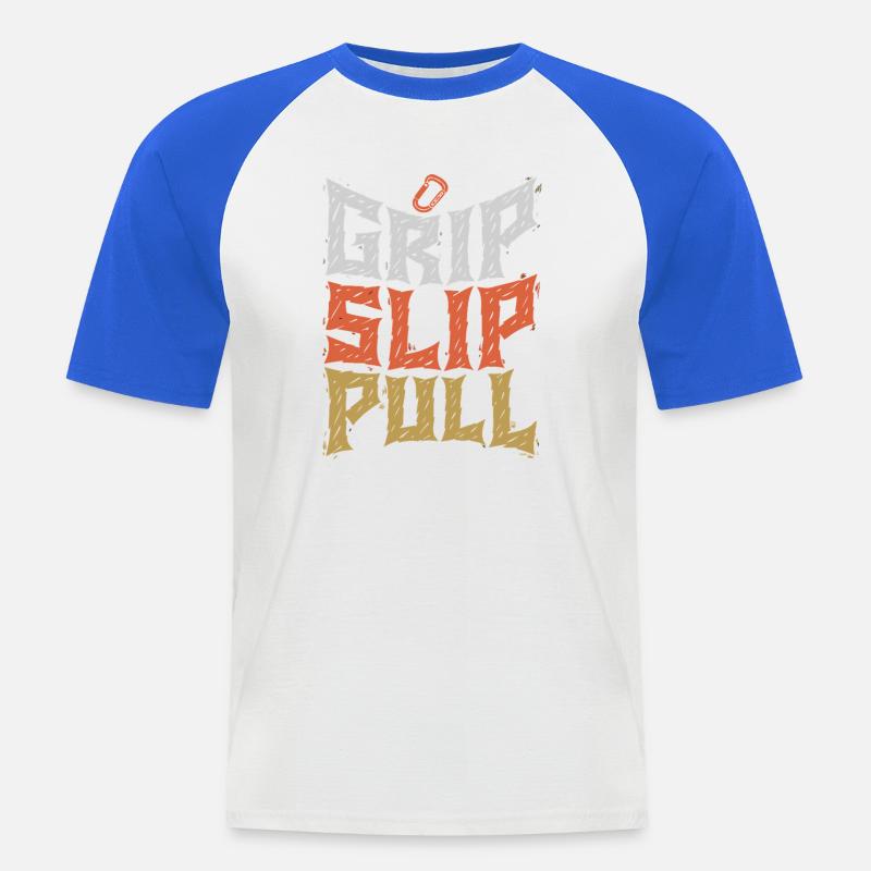 Grip Slip Pull Graphic Tee - Men's Baseball T-Shirt - white/royal blue